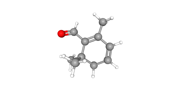 Safranal Chemical 3D Structure - Saffron Aroma Compound